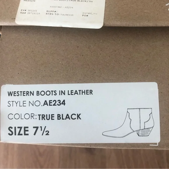 NIB $198 Madewell The Western Black Leather Bootie in size 7.5! - Picture 15 of 15